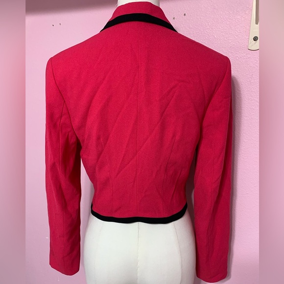 VTG Y2K bebe Fuscia Pink Blazer with Black Trim 2 - Picture 4 of 16